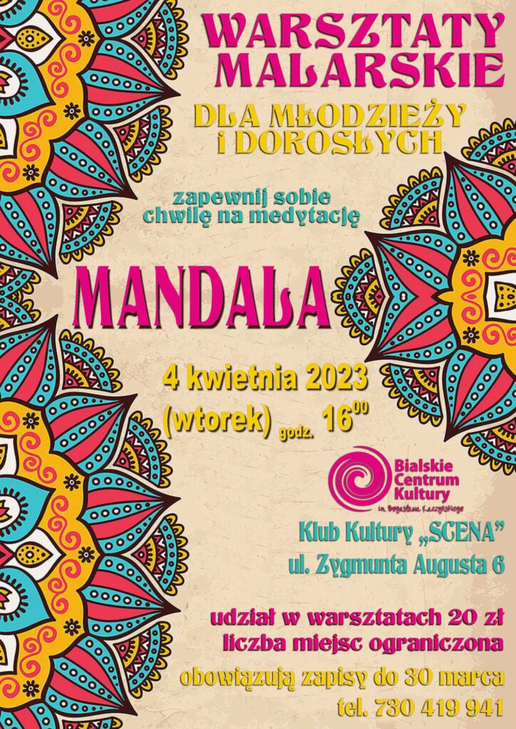 Mandala – warsztaty malarskie dla młodzieży i dorosłych